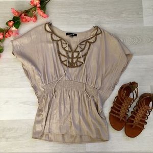 {Forever 21} beaded shirt, M